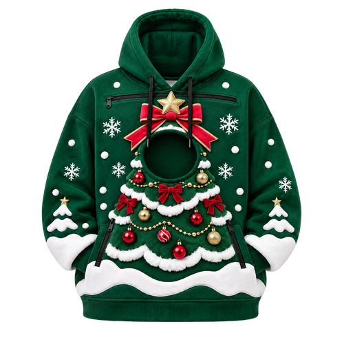 Meowkovo™ Cat Carrier Christmas Hoodie